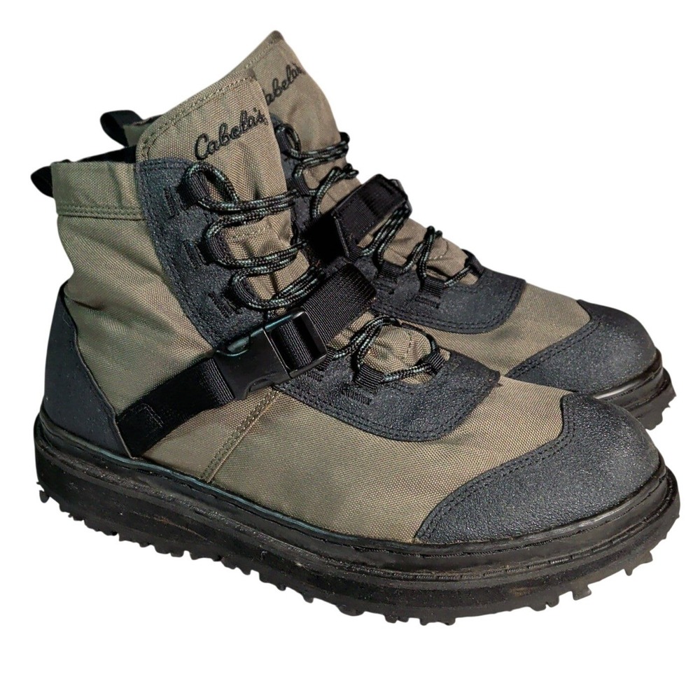Cabela's Boots Mens Size 11 Gray Black Adjustable Strap Hunting Outdoor 1208